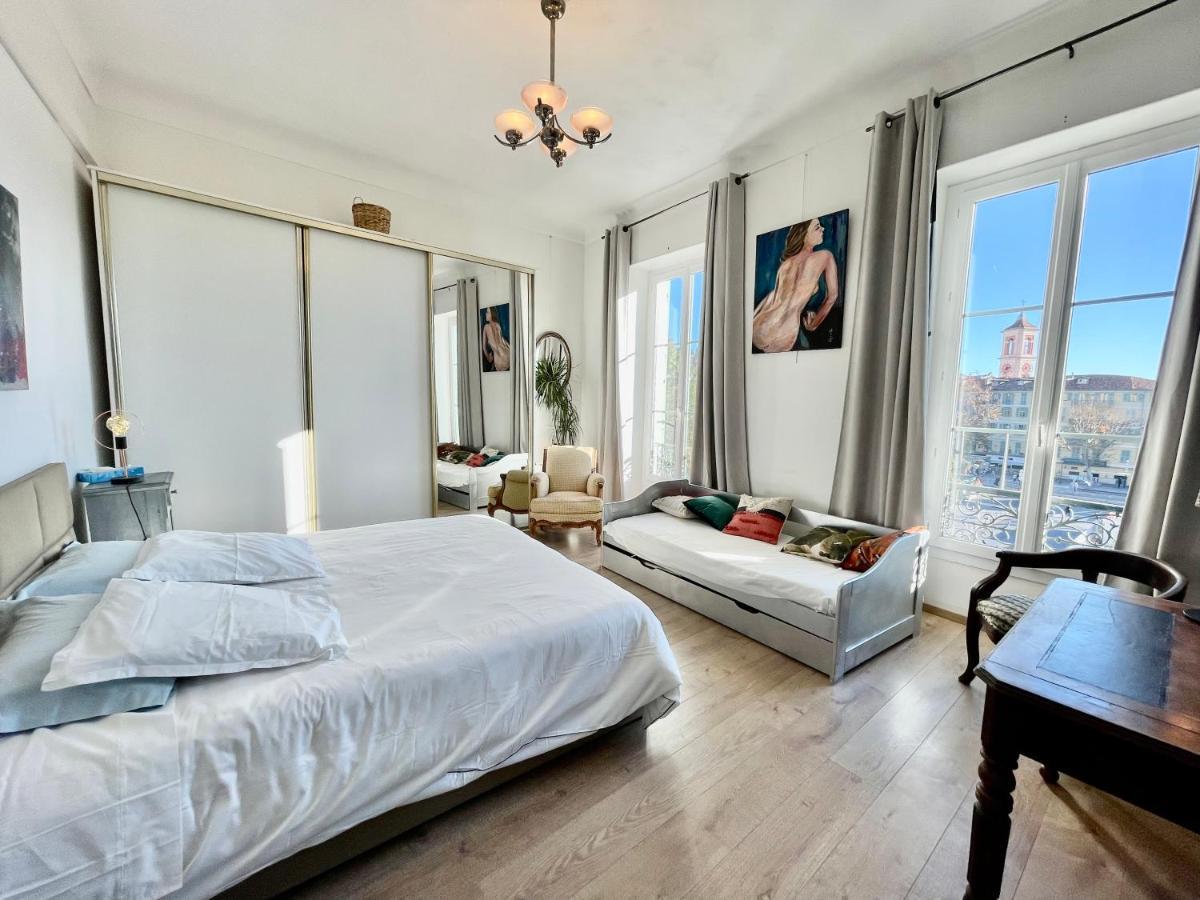 Spacious 3 Bedroom Flat Nice Center - Magnificent View-Parking Buitenkant foto
