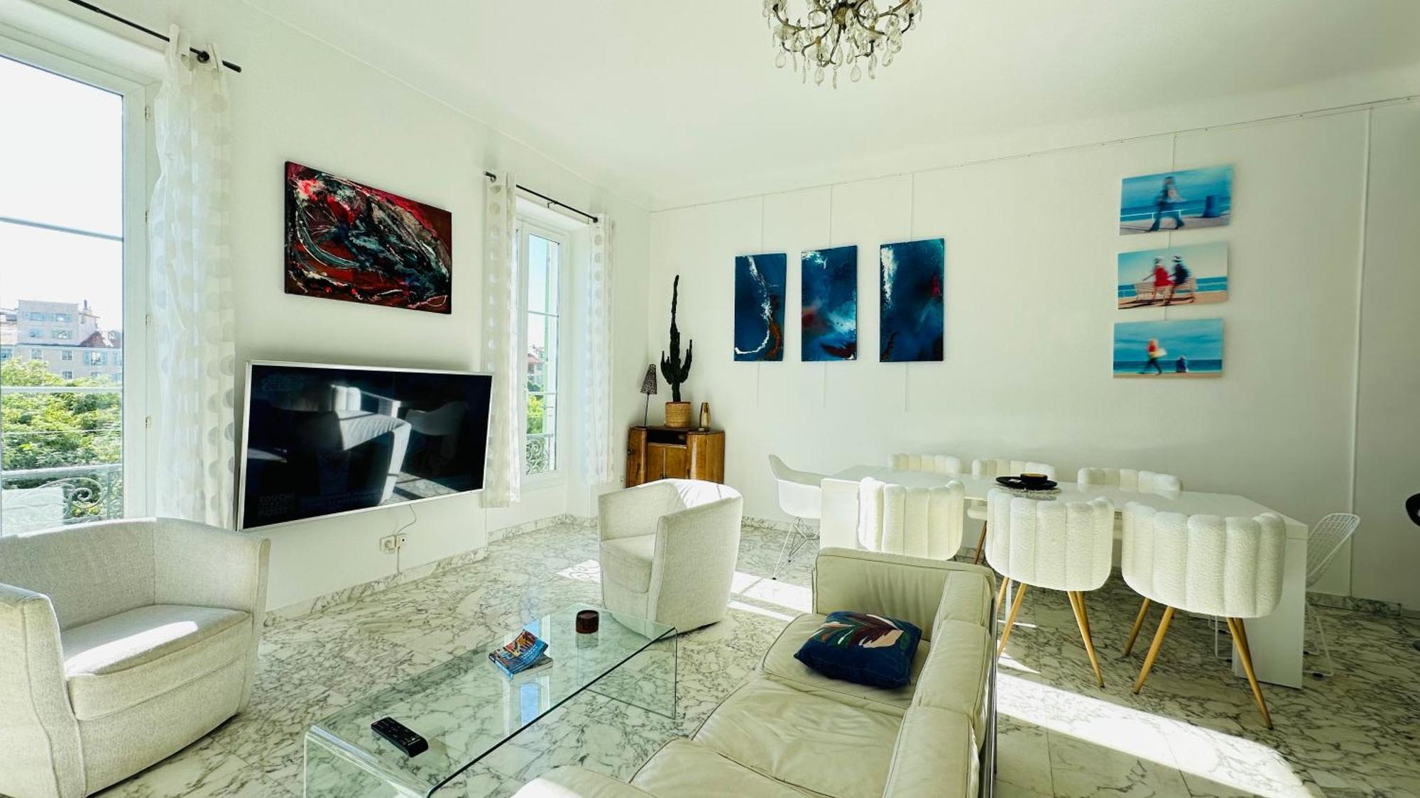 Spacious 3 Bedroom Flat Nice Center - Magnificent View-Parking Buitenkant foto